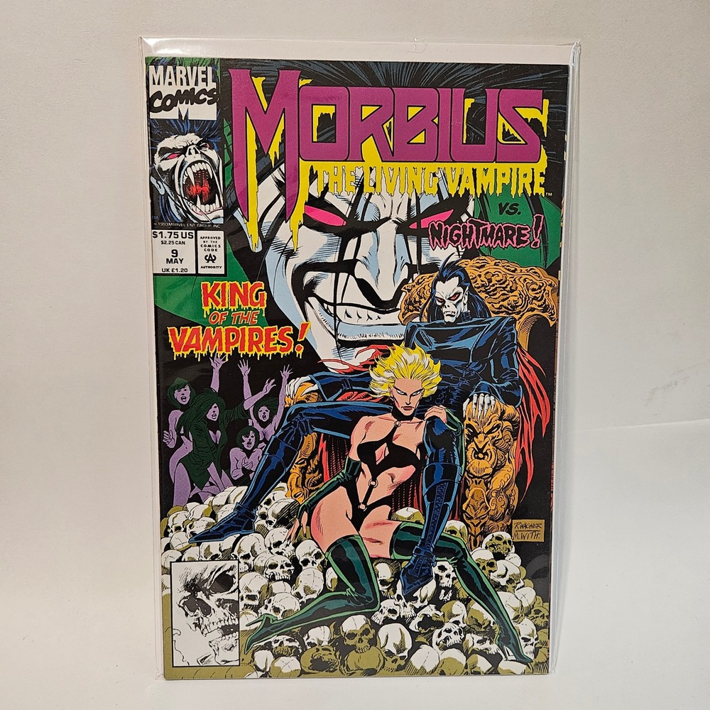 Marvel Comics Morbius The Living Vampire 9 May 1993 King of the Vampires Comic